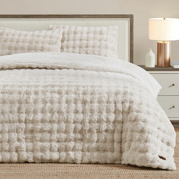 FRYE Faux Fur 3 Piece Comforter Set, in 2 Colours