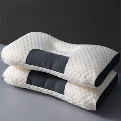 1/2pcs Soft Low Pillows, Soft Slim Pillow, Medium Thickness Pillow, Modern Zipper Design, Hotel-Quality Polyester Filling, White & Gray, Perfect for Home Bedroom Decor, Christmas & New Year Gift
