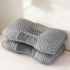 1/2pcs Soft Low Pillows, Soft Slim Pillow, Medium Thickness Pillow, Modern Zipper Design, Hotel-Quality Polyester Filling, White & Gray, Perfect for Home Bedroom Decor, Christmas & New Year Gift