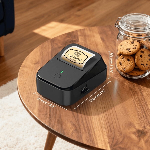 PM260B Portable Wireless Thermal Label Maker - 203DPI HD Printing, 1200mAh Long Battery, Auto-Calibration, Compatible with Mobile & Computer Systems, for Home Storage / Office Organization / Personal Item Sorting (Labels Included)
