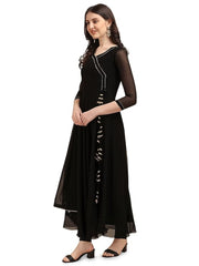 Estationeryhouse Women's Georgette Anarkali Kurta Kurti with Dupatta (Bottoms not Included)