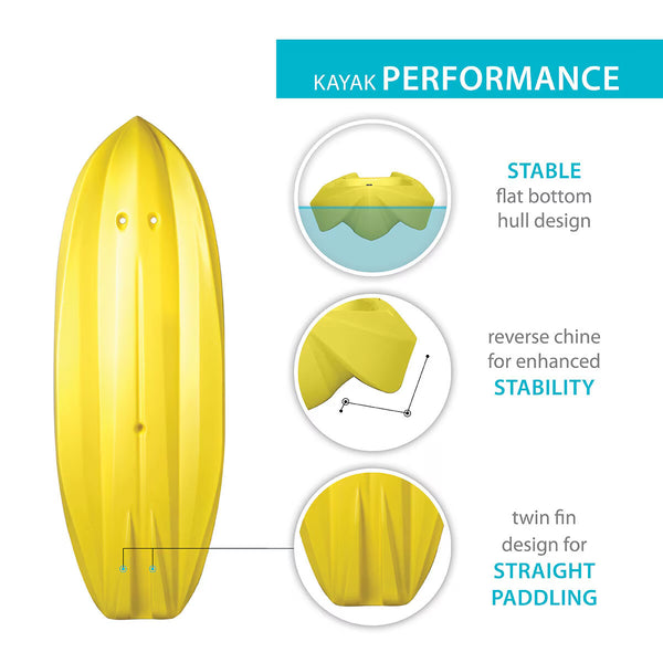 Lifetime Wave 6Ft (180 Cm) Sit on Youth Kayak + Paddle