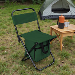 1PC Folding Chair with Storage, Foldable Fishing Seat Lightweight Chair, Portable Chair Home, Small/Large More Colors
