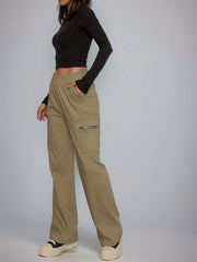 Straight Leg Cargo Pants, Y2K Streetwear Casual Pants, Women's Clothing