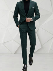Tongtongbang Selection: Men's High-End New Style 2-Piece Suit Set (Jacket and Trousers) Suitable for Formal Occasions and Banquets
