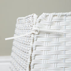 47cm x 46cm Samuel Alexander Foldable Faux Rattan Christmas Tree Skirt in White