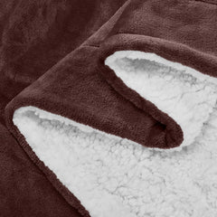 1pc Luxurious Double-Sided Sherpa Throw Blanket – Soft, Warm & Cozy Contemporary Blanket, Machine Washable, Perfect for Couch, Bed, Office & Travel, Ideal Gift