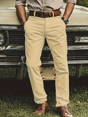[Tongtongbang Selection OBM] 2pcs Set of Stretch Men'S Chino Pants, Light Business Semi-Formal Casual Straight Trousers