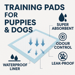 50 x ALIA Pet Training Pads | Dog Training Pads | Super Absorbent Puppy Pee Pads, Leak-Proof, Quick-Dry, Odor Control | Disposable Potty Pads for Dogs & Puppies 56 x 56 cms | 1 Pack of 50