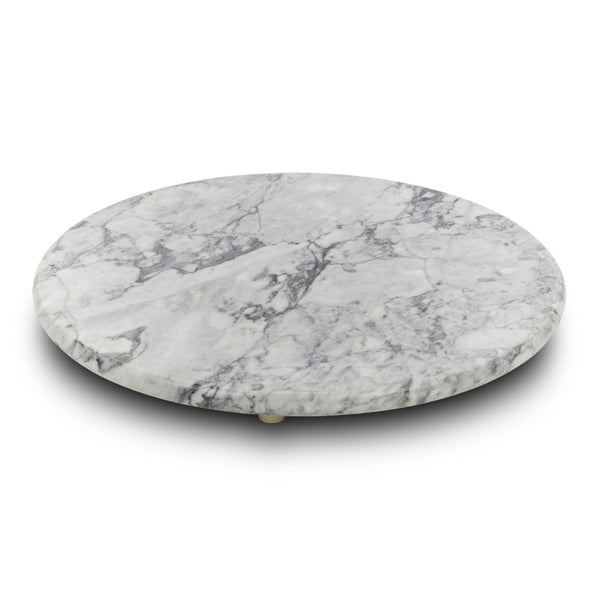 Homiu Round Marble Chopping Boards (Black/White - 25x25x2cm), Heat Resistant Worktop Protector, Cutting Board for Kitchen, Non-Slip Easy to Clean Chopping Board, Hard-Wearing Marble, Classic Elegant Design, Ideal for Gifts, Multi-use as Cheese board, Frui