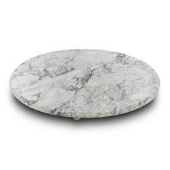 Homiu Round Marble Chopping Boards (Black/White - 25x25x2cm), Heat Resistant Worktop Protector, Cutting Board for Kitchen, Non-Slip Easy to Clean Chopping Board, Hard-Wearing Marble, Classic Elegant Design, Ideal for Gifts, Multi-use as Cheese board, Frui