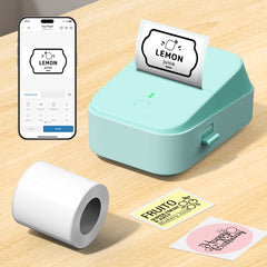 PM260B Portable Wireless Thermal Label Maker - 203DPI HD Printing, 1200mAh Long Battery, Auto-Calibration, Compatible with Mobile & Computer Systems, for Home Storage / Office Organization / Personal Item Sorting (Labels Included)