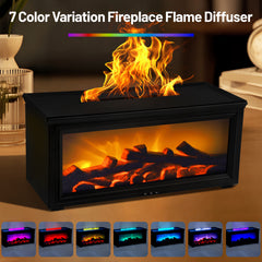 3D Flame Aromatherapy Diffuser, 7 Color Dimmable with Remote Control, Ultra Quiet Humidification, Timer & Auto Shut-Off, Ideal for Yoga Meditation Bedroom Living Room