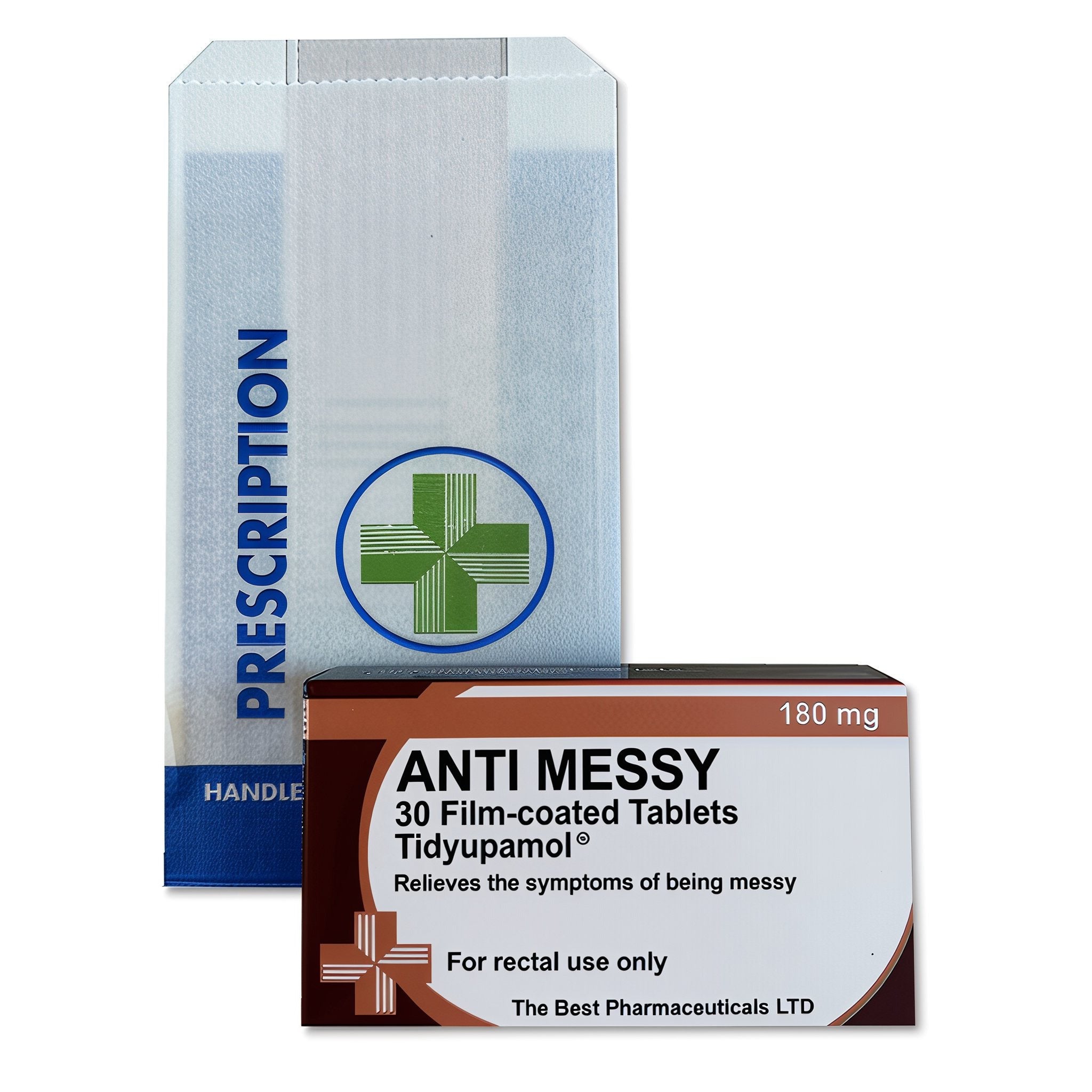 Anti Messy Novelty Joke Pill Tablet Box - Fun Rude Xmas/Birthday Gift - Funny Prank Present