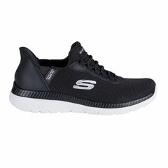 Skechers Ladies Swift Fit Bountiful Trainer in Black/ Grey