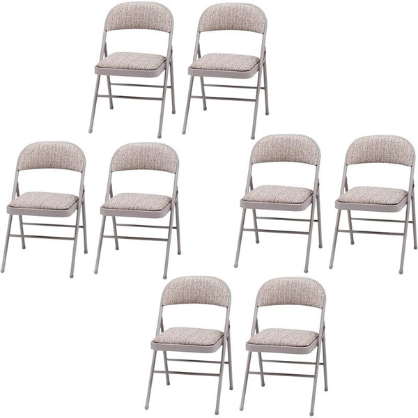 Crystals Deluxe Fabric Padded with Heavy Duty Steel Metal Frame Folding Back Rest Chair for Home Garden Office Computer Desk (1)
