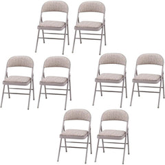 Crystals Deluxe Fabric Padded with Heavy Duty Steel Metal Frame Folding Back Rest Chair for Home Garden Office Computer Desk (1)