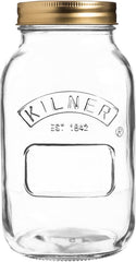 Kilner Preserve Jar 0.5L (500Ml) round Glass Screw Top Lid Preservation Storage Jar for Jams Chutneys Small Pickled Fruits