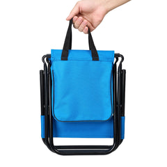 1PC Folding Chair with Storage, Foldable Fishing Seat Lightweight Chair, Portable Chair Home, Small/Large More Colors