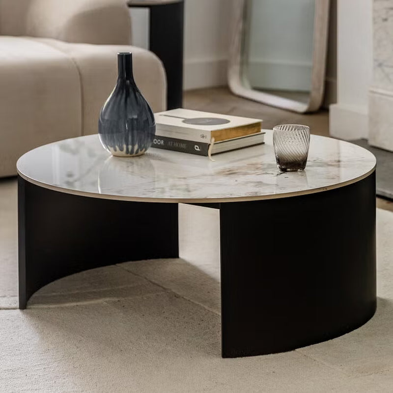 Gallery Marzio White Marble Coffee Table