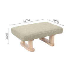 Small Linen Padded Stool Sofa Side Footstool Footrest Hallway Shoe Stool Living Room Bedroom Stool Seat