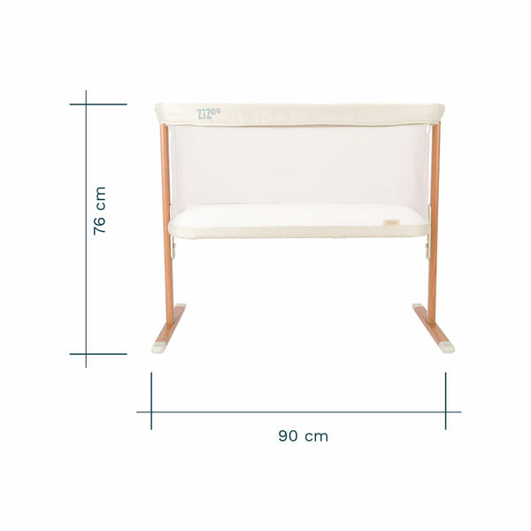 Tutti Bambini Zizee Breathable Rocking Crib, Walnut & Ecru