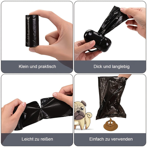 50 Rolls Dog Poop Bag, Portable Pet Waste Bag Refill Rolls, Thickened Leak Proof Pet Garbage Bags, Pet Cleaning Supplies Open-top Garbage Bag, Pet Waste Bags for Indoor & Outdoor Use