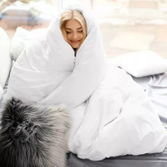 Tog 15 Bedding Grid Quilted Duvet- Ultra-Sof, Warm And Fluffy (White, All Size, Single 135x200cm/ Double 200x200cm/ King 230x220cm/ Supe King 260x220cm)