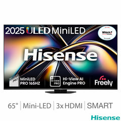Hisense 65U8QTUK 65 Inch Mini LED HD Smart TV