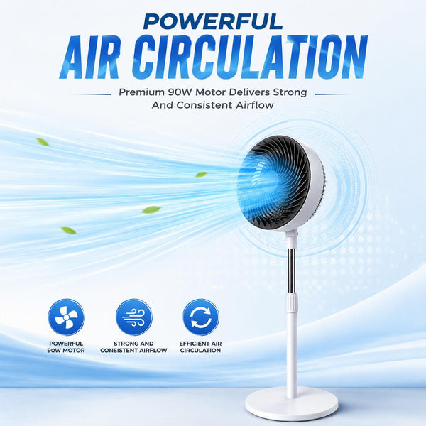 Air Circulation Fan Electric Fan Rechargeable Oscillating Fan 3-Gear Adjustment Stand Fan Household Air Circulation Fan
