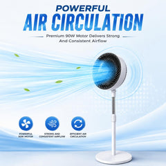 Air Circulation Fan Electric Fan Rechargeable Oscillating Fan 3-Gear Adjustment Stand Fan Household Air Circulation Fan