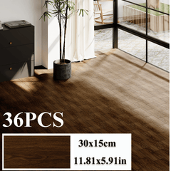 36-Pack High-Quality Self Adhesive Floor Tiles, 15x30cm Peel and Stick SPC Vinyl Planks for Kitchen, Bathroom, Bedroom & Living Room, Realistic Stone/ Wood Look Efffect Waterproof PVC Flooring, Easy DIY Installation