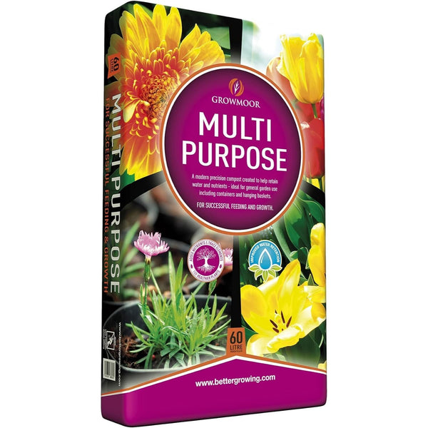 2 x 60L Growmoor Multi-Purpose Compost Soil