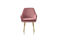 MOF Velvet Dining Chairs Kitchen Chairs Living Room Chairs with Sturdy Metal Legs Reception Chairs with Backrest and Padded Seat