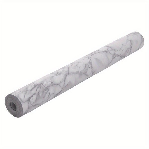 10M Self Adhesive Grey White Marble Effect Vinyl Wrap Film for Kitchen Worktops Wall Floor Sticker