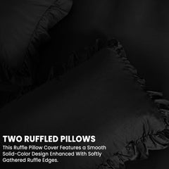 3-Piece Ruffle Frilled Duvet Cover Set – Soft, Comfortable Bedding with Pillowcases, Button Closure, Elegant Layered Design