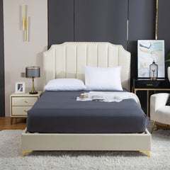 Soft And Breathable Bedding Solid Color Washable Fitted Sheet