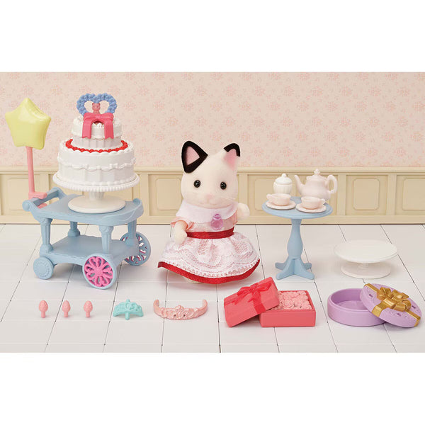 Sylvanian Families Princess Dress up Set & Party Time Tuxedo Cat Set Bundle (3+ Years)
