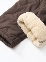 Men's 2pcs Casual Set: Fleece-Lined Thickened Jacket and Pants. Heavyweight Winter Sportswear with Zippered Cardigan Jacket, Fleece-Lined Warm Outerwear, Lamb's Lining. Matching Couple's Outfit for Men and Women. Leak-Proof Top and Pants with Elastic