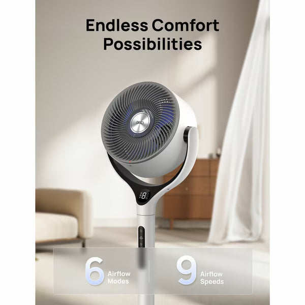 Dreo DR-HPF025S Smart Turbopoly Pedestal Fan in White