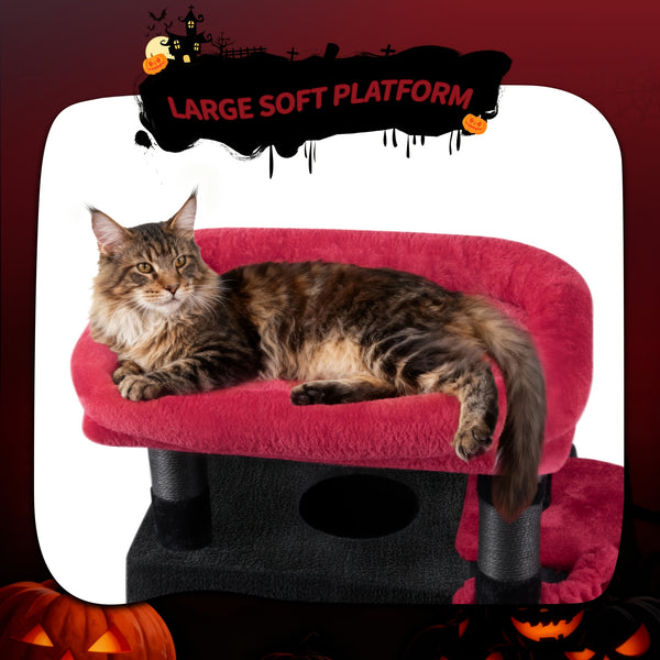 Cat Tree for Indoor Cats, 170cm Large Tall Cat Tower, Multi-Level Cats House with Condo, 8 Scratching Posts, Hammock, 4 Pom Poms