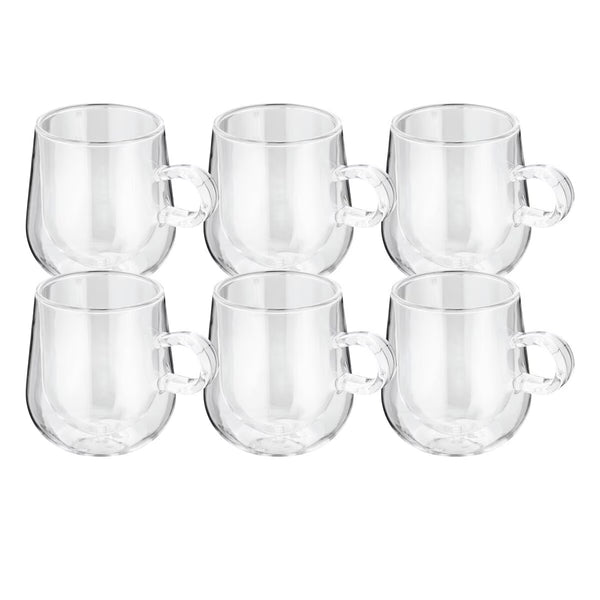 Judge Double Walled Latte Glass Set, 275Ml, 6 Pack