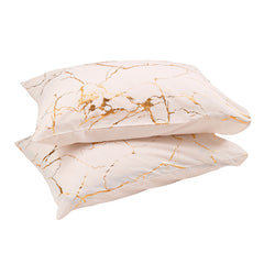 Solid Color Bronzing Stone Pattern Creative Fashion Design Bed Three-piece Set with 2 Pillowcases and 1 Duvet Cover, Soft and Comfortable, Suitable for Bedding in All Seasons, Camel, 135*200cm / 200*200cm / 220*230cm / 230*260cm