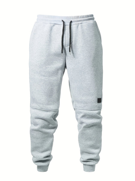 3-Pc Men'S Fall Winter Joggers with Patches on Knees