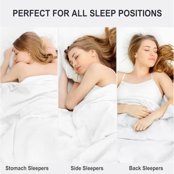 Hotel Quality Sleeping Pillows UK Made – Soft Medium Support, Breathable Bounce-Back Design with Premium Hollow Fibre Filling for Comfortable All-Season Sleep