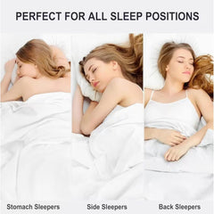 Hotel Quality Sleeping Pillows UK Made – Soft Medium Support, Breathable Bounce-Back Design with Premium Hollow Fibre Filling for Comfortable All-Season Sleep