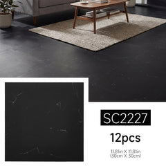 Marble Floor Tiles Self Adhesive, Vinyl Flooring Peel and Stick Floor Tiles Waterproof for Kitchen Living Room and Bathroom DIY Flooring 30x30cm 12pcs (1.08㎡)