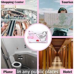 10/50/100pcs Disposable Toilet Seat Covers Flushable Pocket Size Portable Portable Disposable Toilet Seat Protectors with Pocket Pack Design, Hygienic Toilet Pad for Travel, Hotels, Camping, airplanes, Public Restrooms - Compatible with Most Toilets, Camp