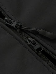 Men'S Winter Soft Shell Jacket with a Hood, Featuring Pockets And a Solid Color, Suitable for Outdoor Wear