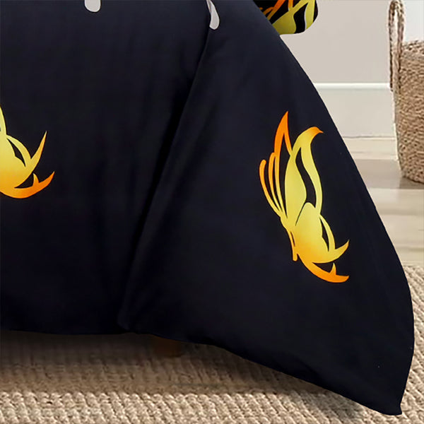 4pcs Printed Duvet Cover Set, Soft Comfortable Multi-design Printed Bedding Set, For Bedroom, Guest Room (1 Fitted sheet + 2 Pillowcases + Without Core) Trendy Design, Soft Fabric, Brushed Material, Lightweight